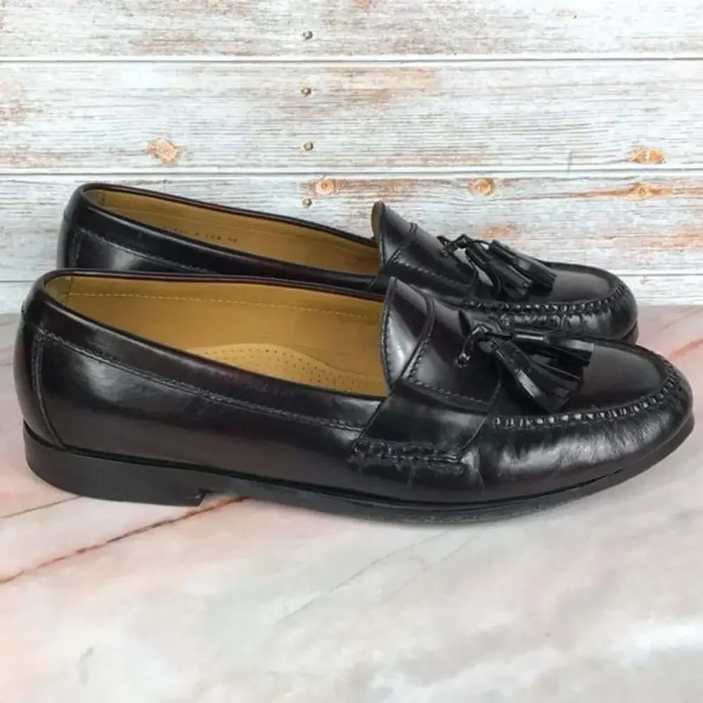 Cole Haan Pinch Tassel Loafers Mahogany Leather size 9